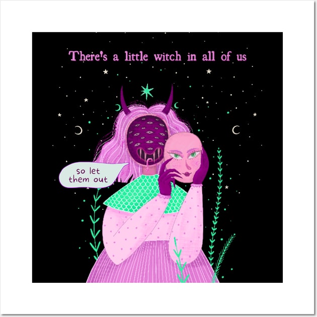 There's a little witch in all of us Wall Art by The Fat Feminist Witch 